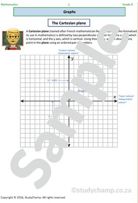 Grade 8 Mathematics Worksheet: Graphs