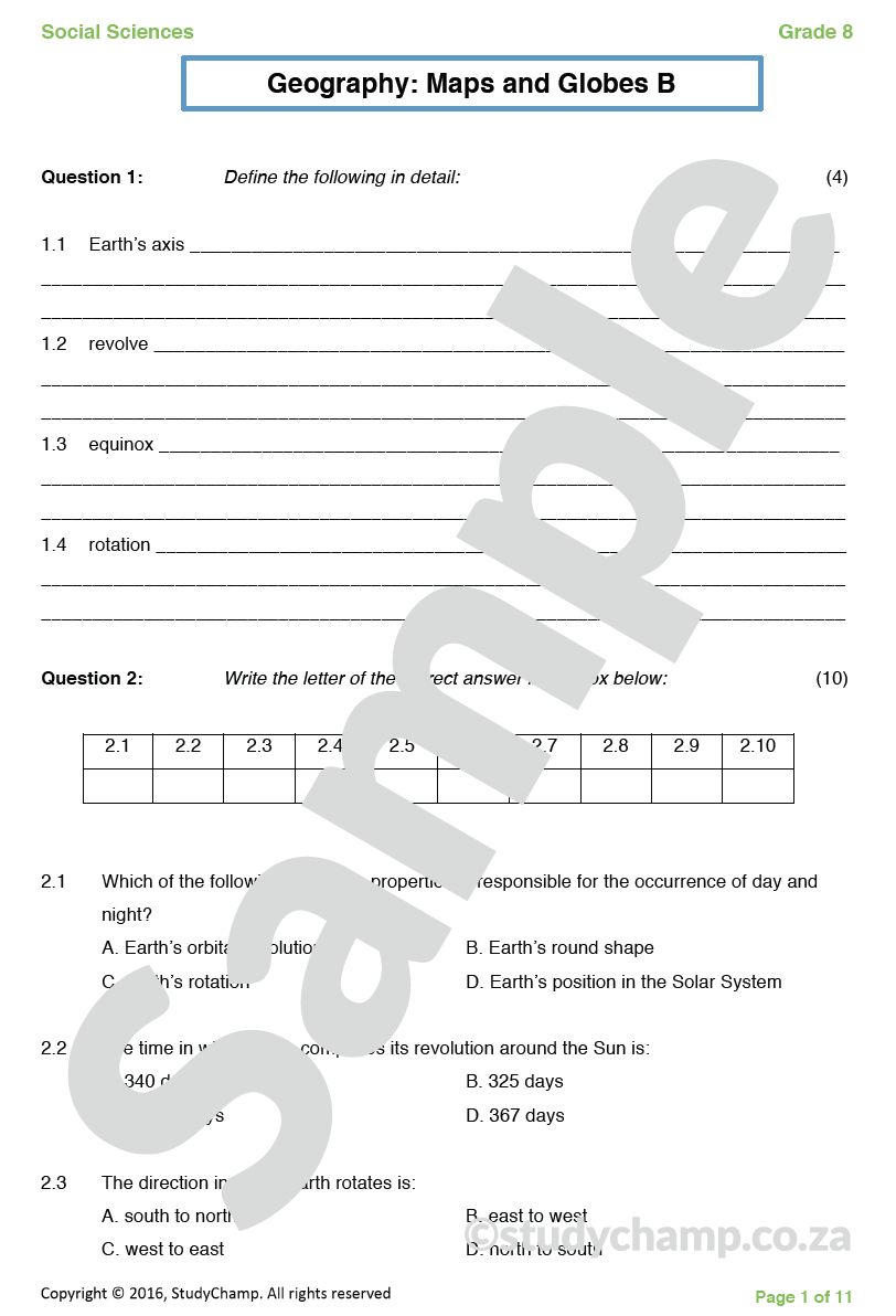 Grade 8 Social Sciences Bundle