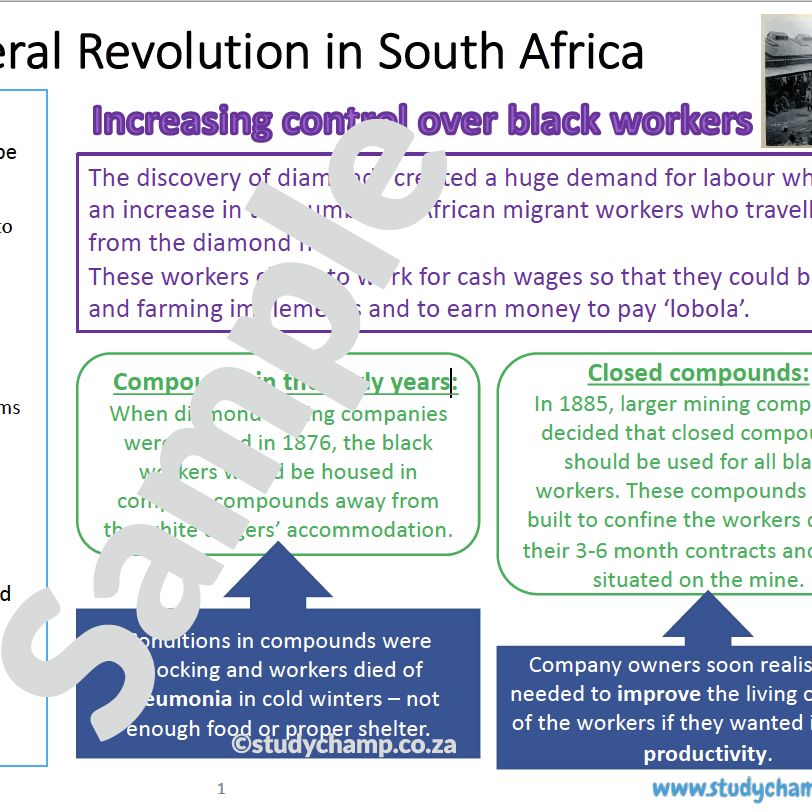 Grade 8 History Summary: Mineral Revolution