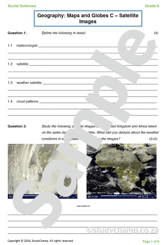 Grade 8 Geography Test: Maps and Globes 3