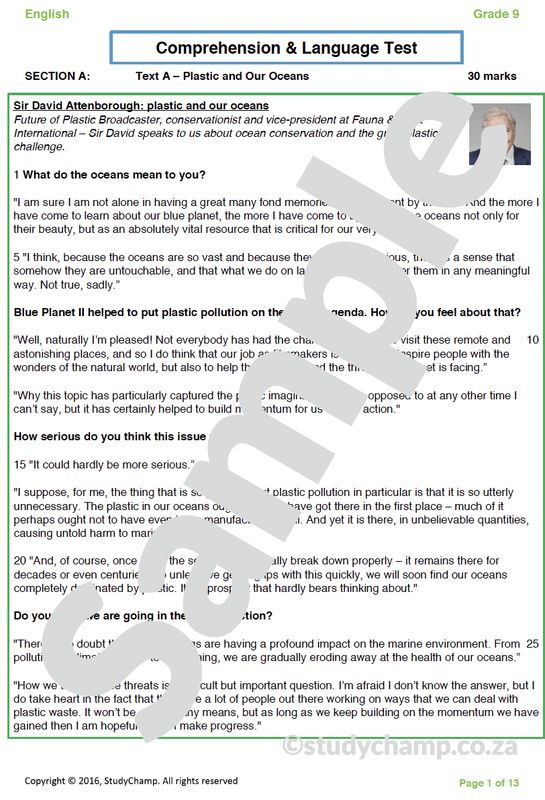 Grade 9 English: Comprehension and Language - Korean Dramas