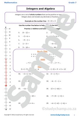 Grade 7 Mathematics Bundle