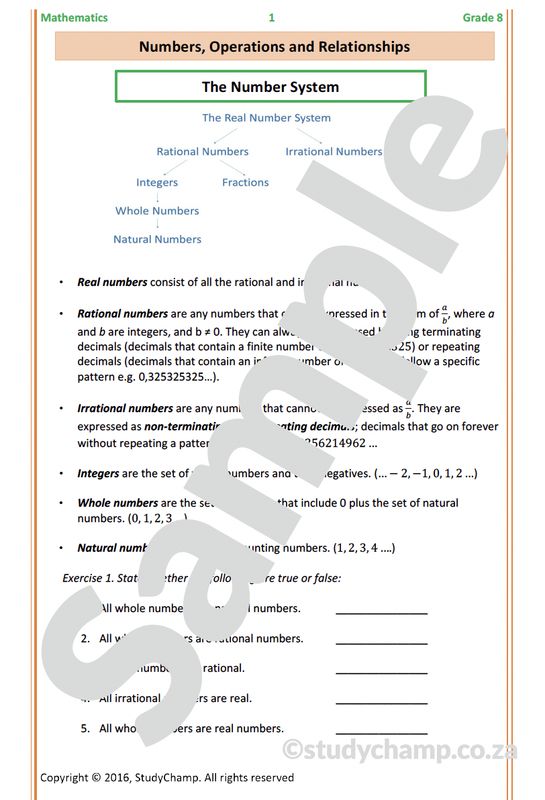 Grade 8 Mathematics Worksheet: Numbers, Multiples and Factors