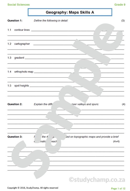 Grade 9 Geography Test: Map Skills 1