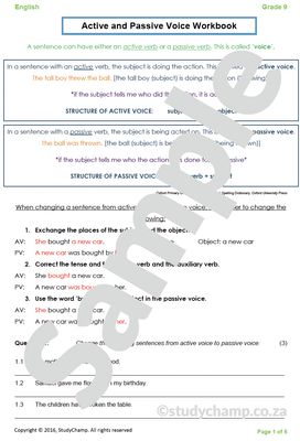 Grade 9 English: Active and Passive Voice