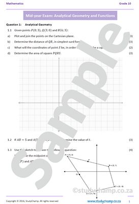 Grade 10 Mathematics Mid-year Exam Revision: Workbook 2