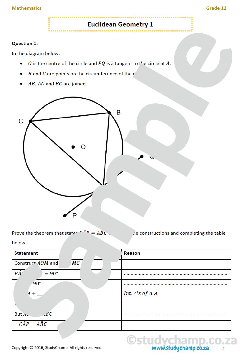 Grade 12 Mathematics Bundle