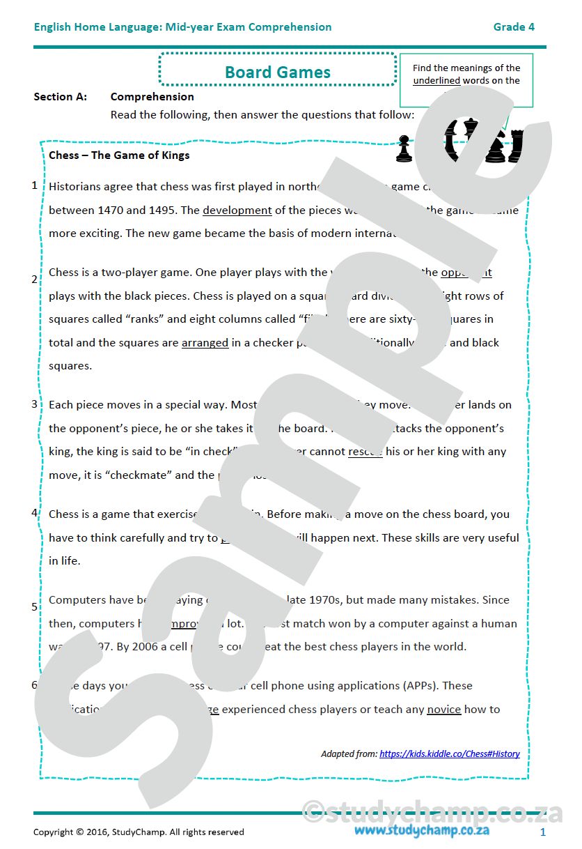 Grade 4 Mid-Year Exam Bundle