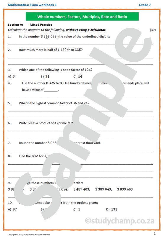 Grade 7 Year-end Exam Bundle