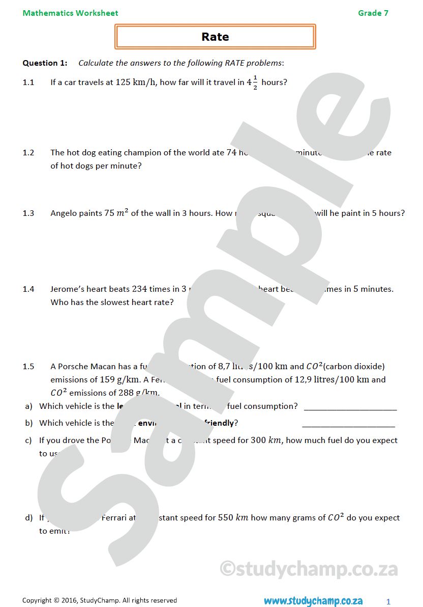 Grade 7 Mathematics Bundle