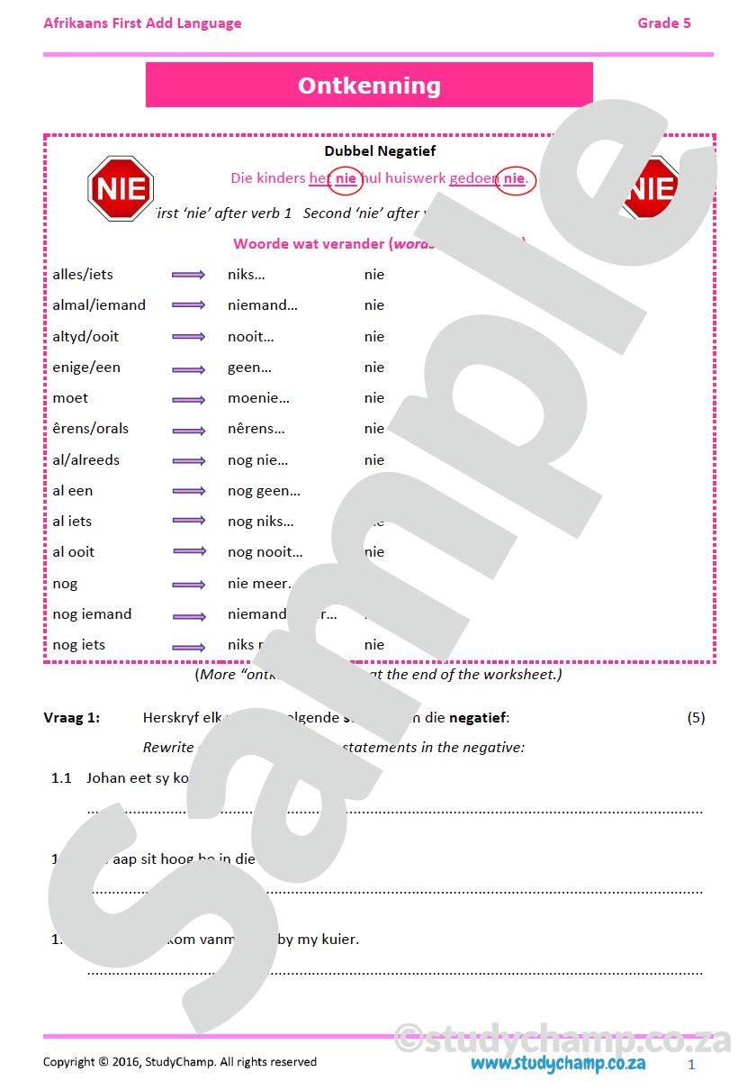 Grade 5 Afrikaans First Additional Language Bundle