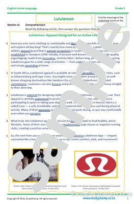 Grade 5 English Home Language Bundle