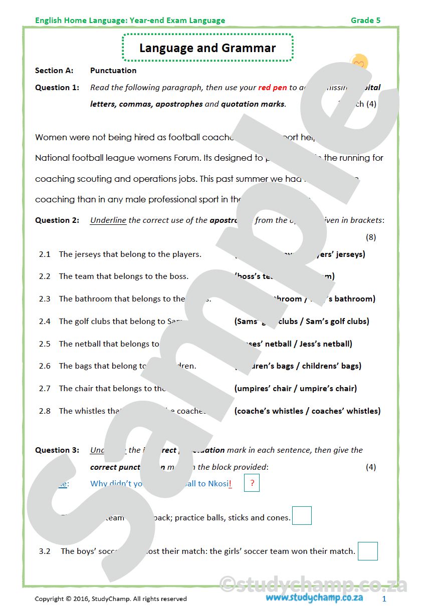 Grade 5 Year-end Exam Bundle