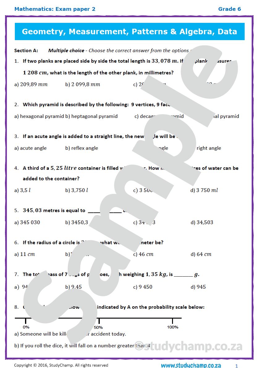 Grade 6 Mathematics Bundle