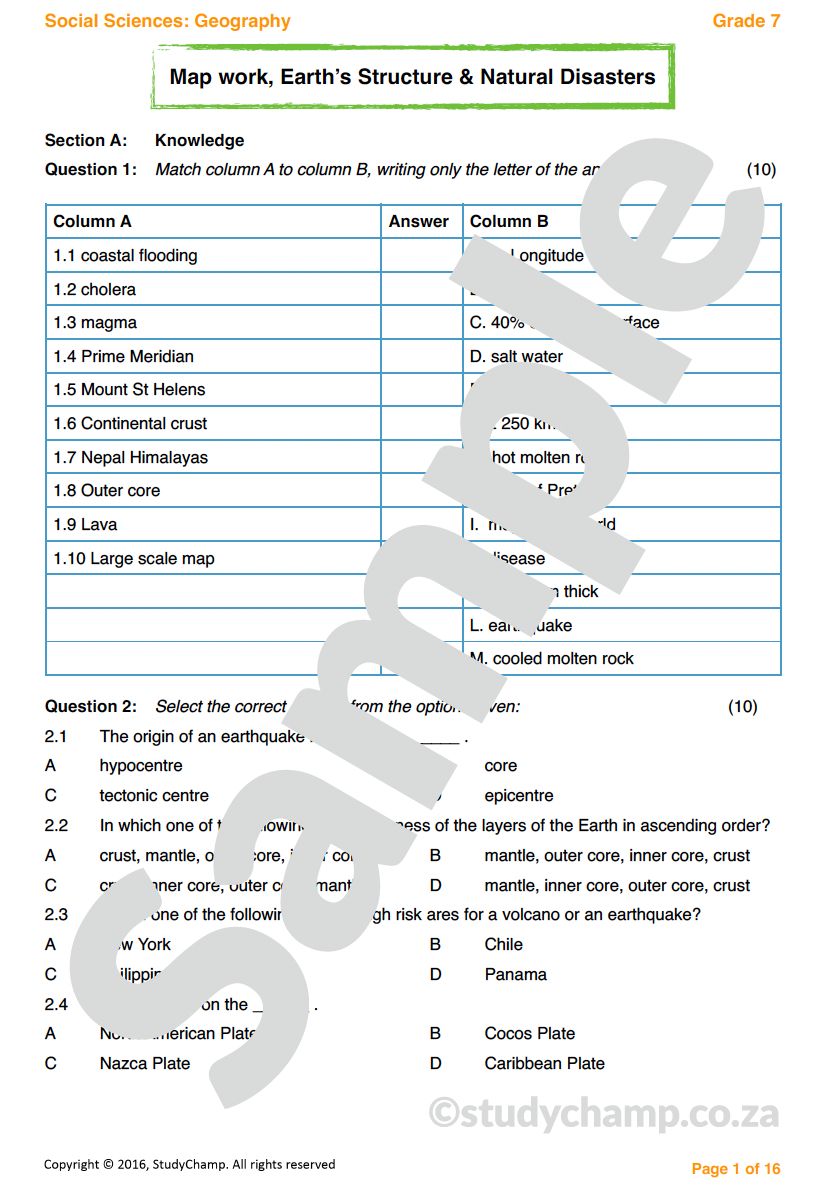 Grade 7 Social Sciences Bundle