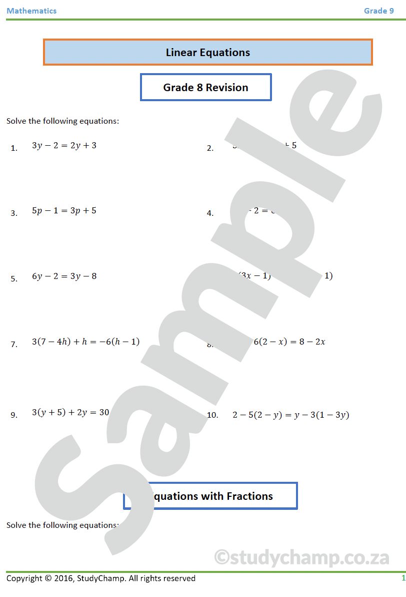 Grade 9 Mathematics Bundle