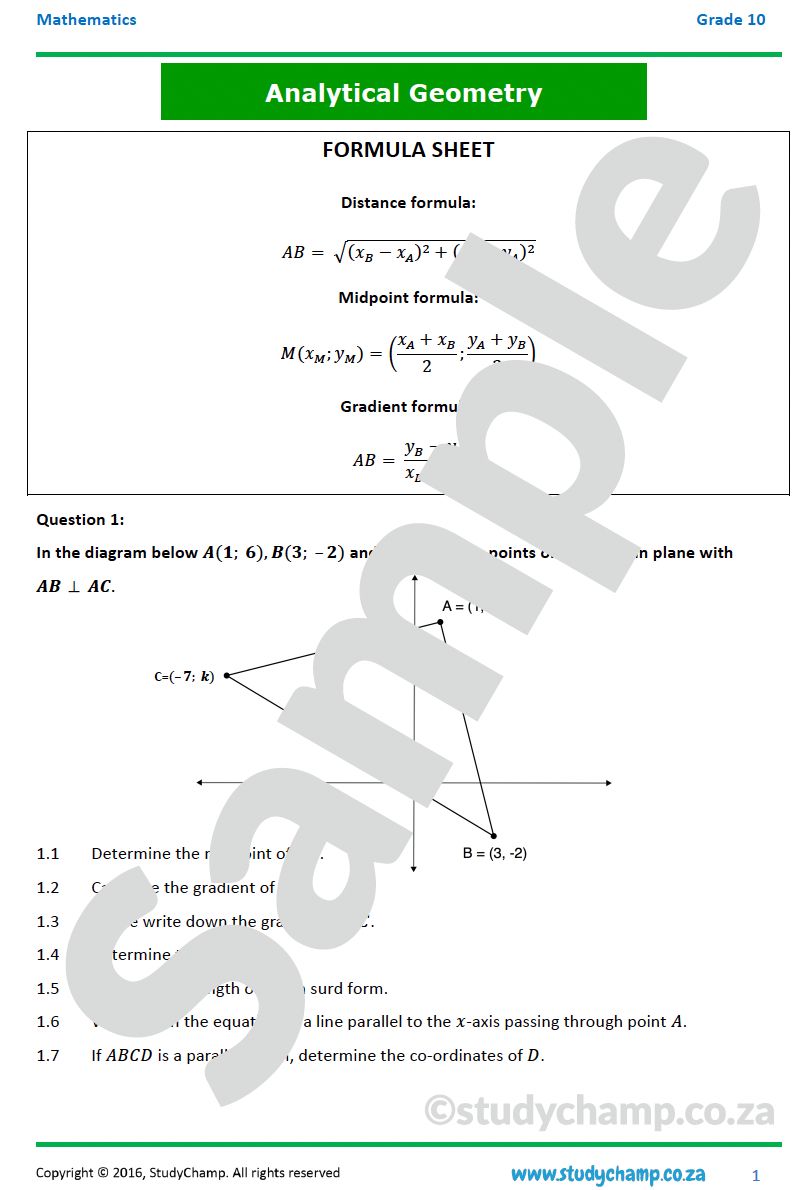 Grade 10 Mathematics Bundle