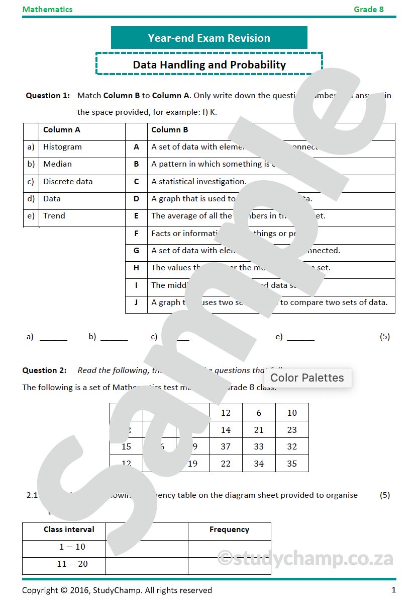 Grade 8 Full Subjects Bundle