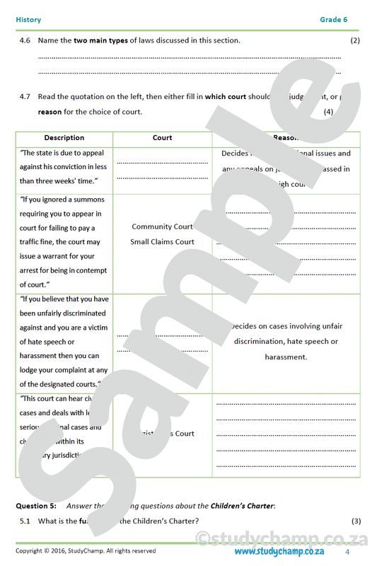 Grade 6 History Test: Democracy and Citizenship
