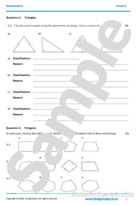 Grade 6 Maths Workbook: Geometry - Polygons and Circles