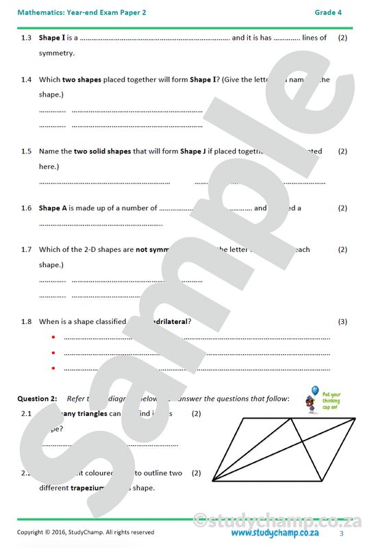 Grade 4 Maths Year-end Exam: Paper 2