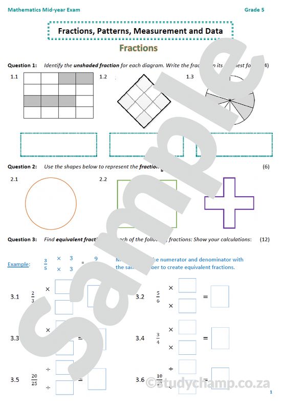 Grade 5 Mathematics Mid-Year Exam: Workbook 2