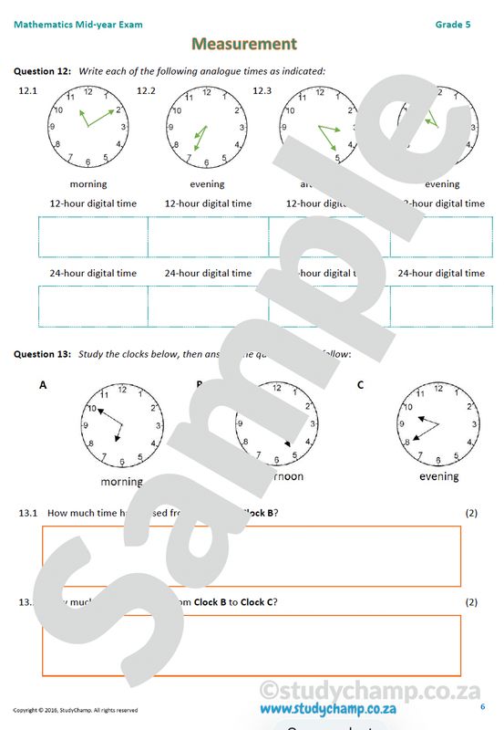 Grade 5 Mathematics Mid-Year Exam: Workbook 2