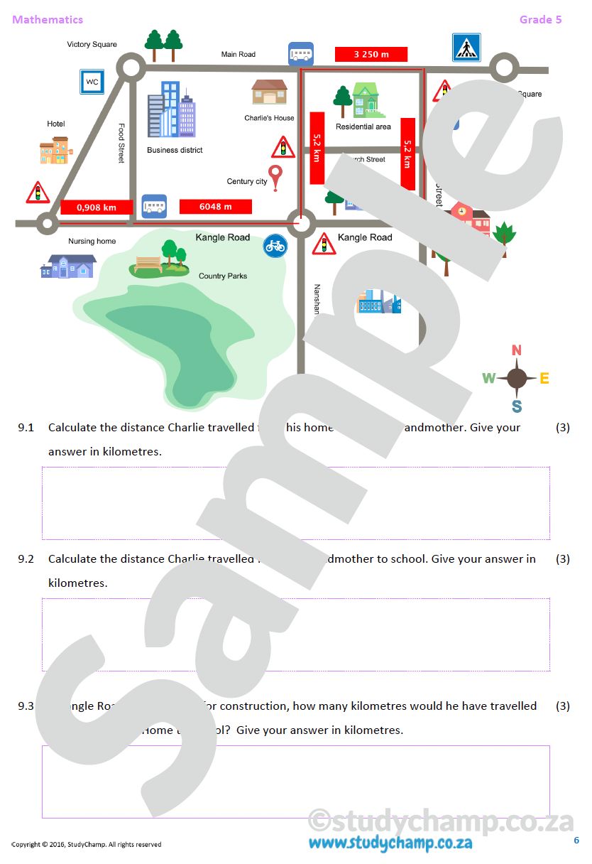 Grade 5 Mathematics Worksheet: Measurement - Length