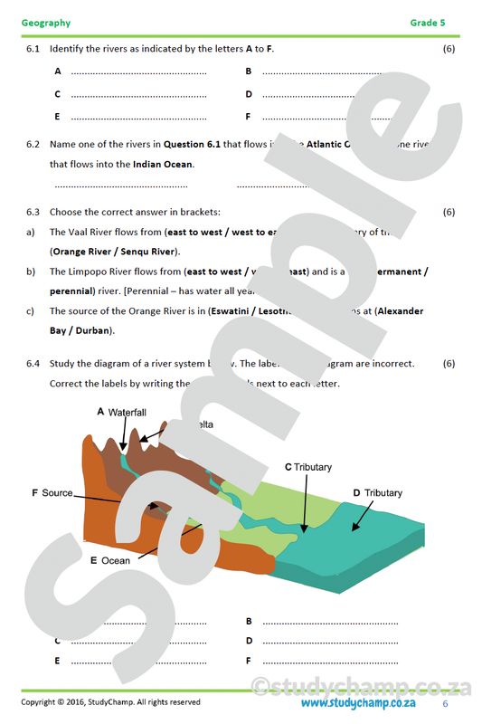 Grade 5 Geography: Midyear Exam Workbook