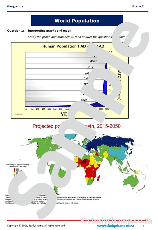 Grade 7 Geography Test: World Population