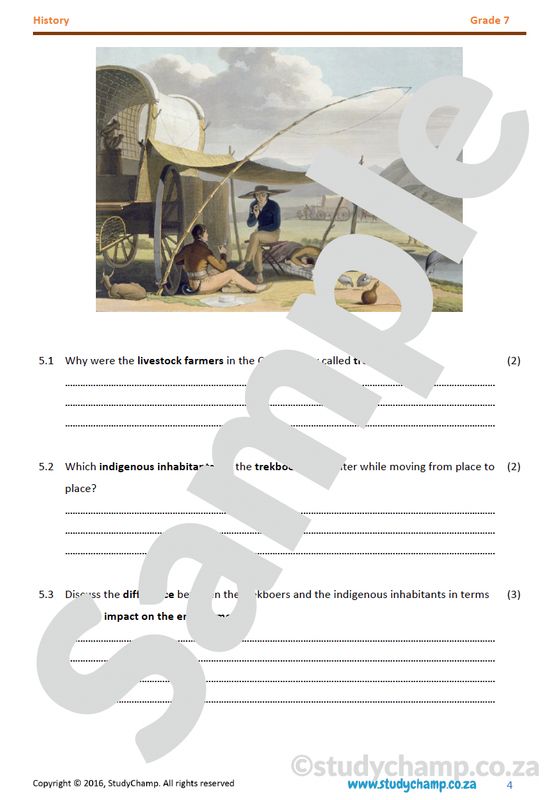 Grade 7 History Test: Cape Colonisation B