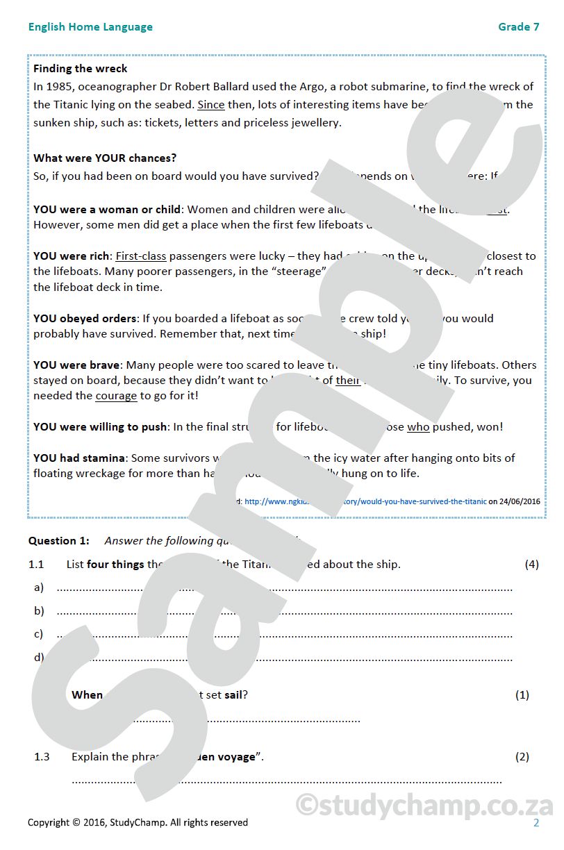 Grade 7 Mid-Year Exam Bundle