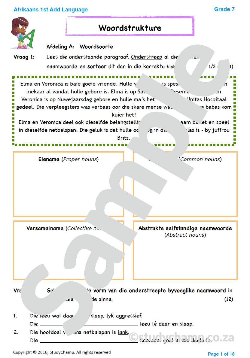 Grade 7 Mid-Year Exam Bundle