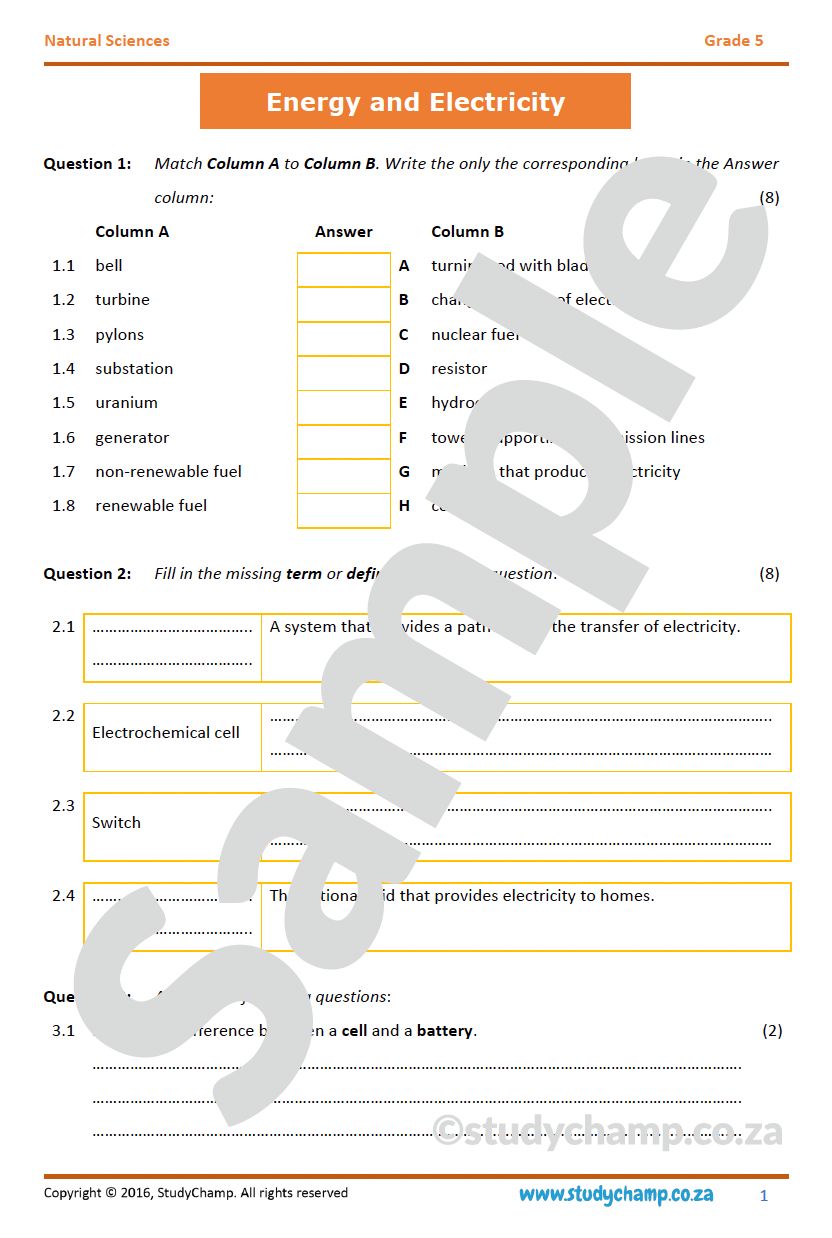 Grade 5 Natural Sciences and Technology Bundle