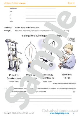 Grade 10 Afrikaans Year-end Exam Revision: Begrip en Taal