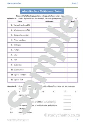 Grade 7 Mathematics Bundle