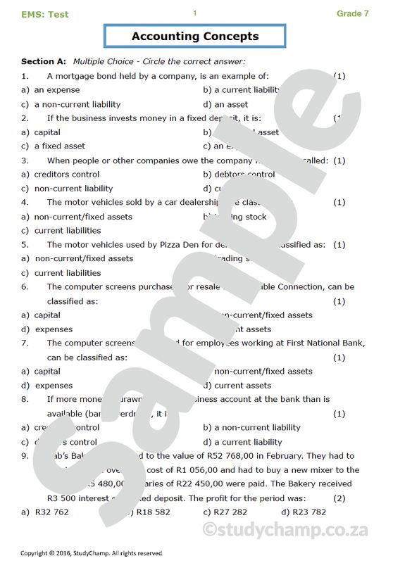 Grade 7 Economic and Management Sciences Bundle
