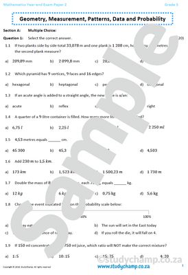 Grade 5 Year-end Exam Bundle