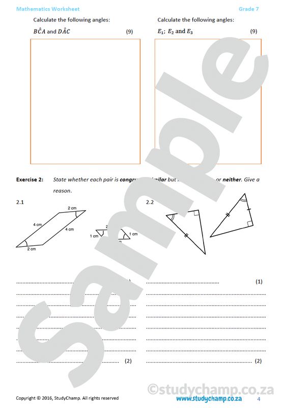 Grade 7 Mathematics Worksheet: Geometry - Polygons