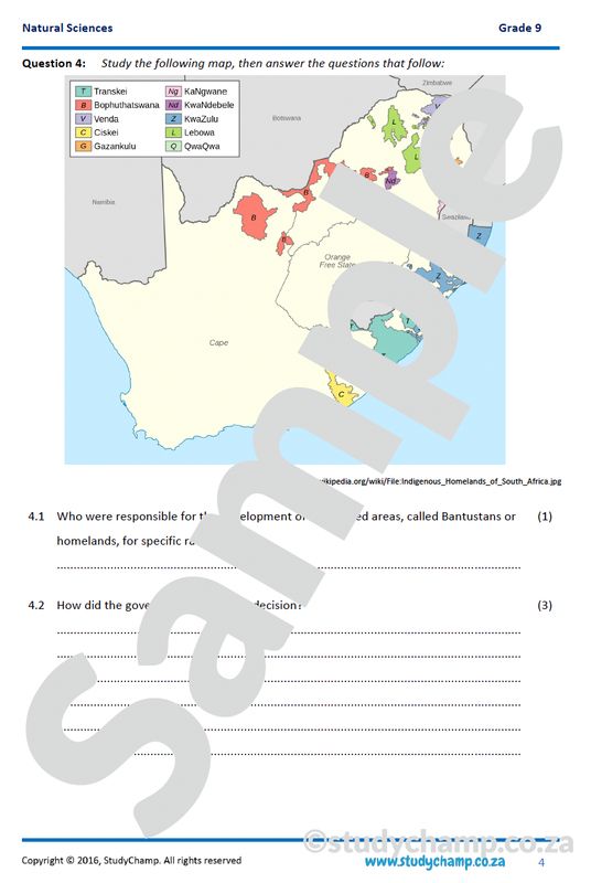 Grade 9 History Test: Turning Points, Apartheid and Repression