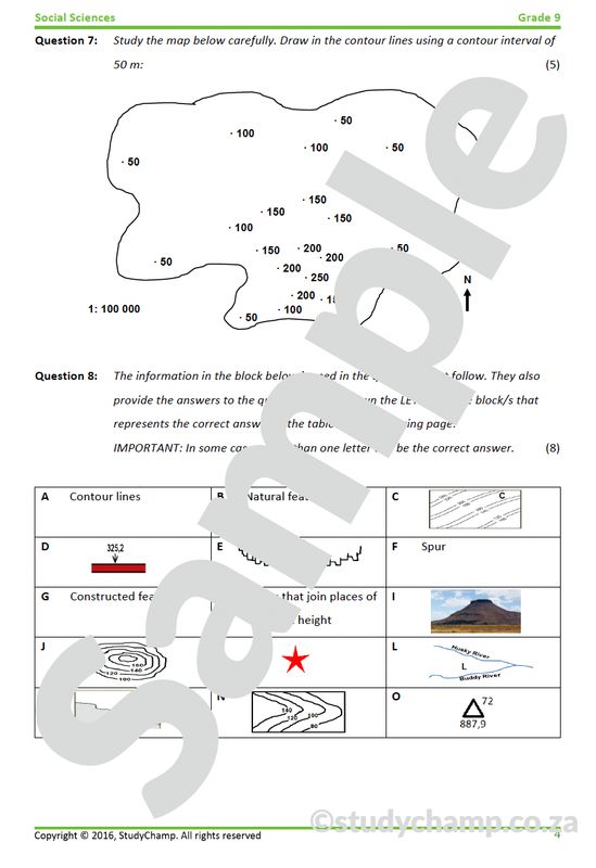 Grade 9 Geography Test: Map Skills 1