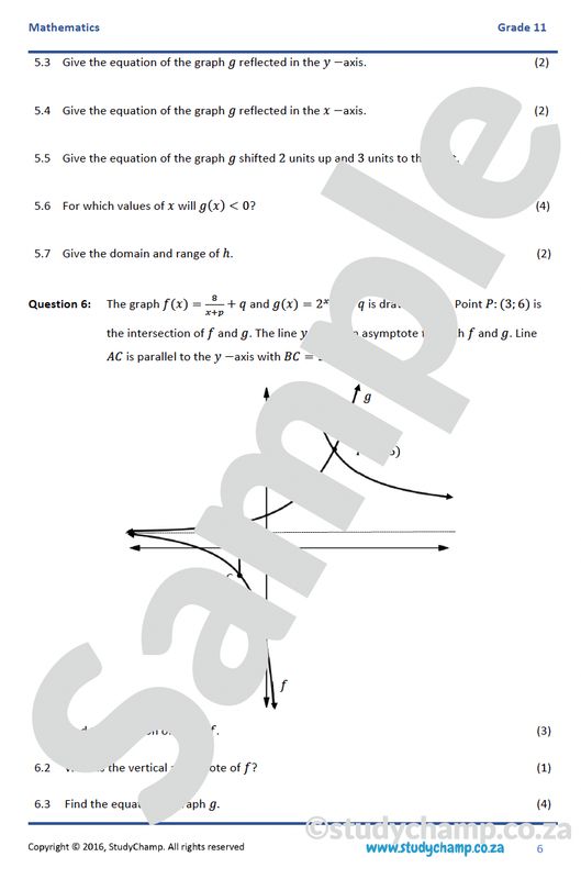 Grade 11 Mathematics Mid-Year Exam Revision: Algebra and Functions