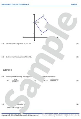 Grade 9 Year-end Exam Bundle