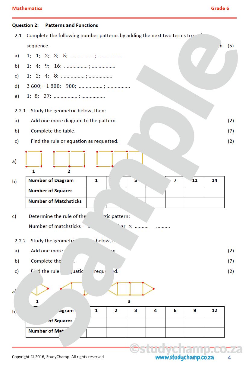 Grade 6 Mid-Year Exam Bundle
