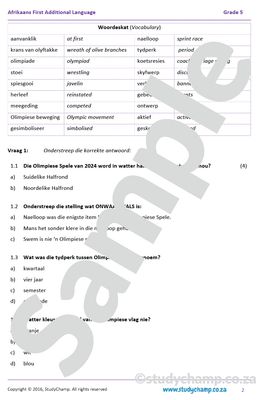 Grade 5 Afrikaans First Additional Language Bundle