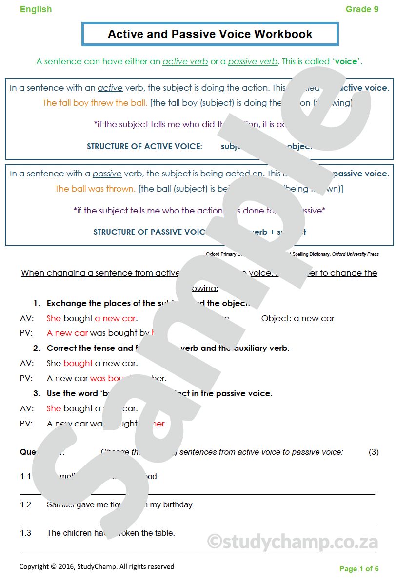 Grade 9 English Home Language Bundle