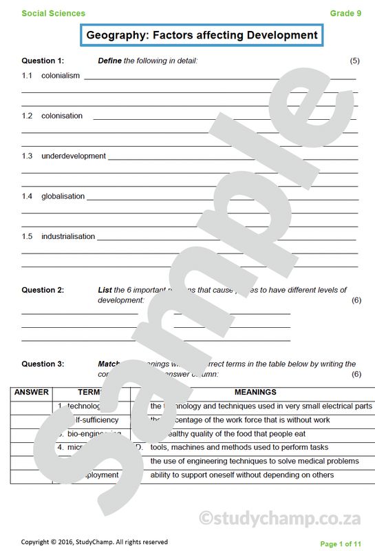 Grade 9 Social Sciences Bundle