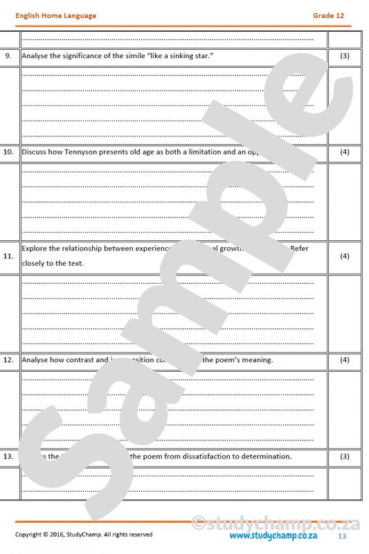 Grade 12 IEB English Home Language Bundle