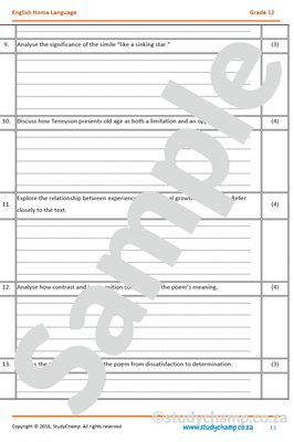 Grade 12 IEB English Home Language Bundle