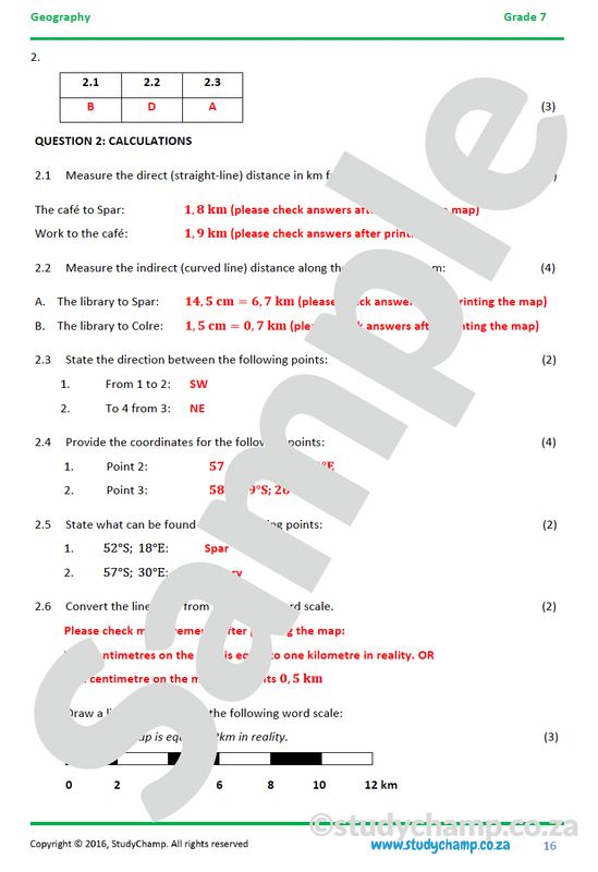 Grade 7 Geography Mid-year Exam Revision 3: Natural disasters and Map skills